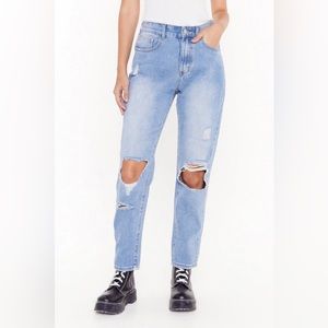 Nasty Gal Distress With The Best Ripped High-Waisted Jeans